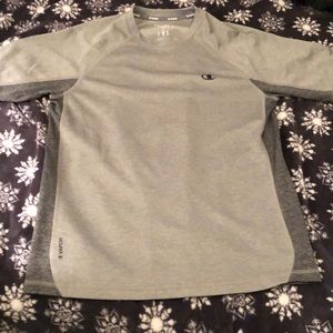 gray S champion shirt